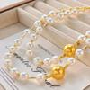 Design Sense High Quality Artificial Crystal Pearl Collarbone Chain Necklace