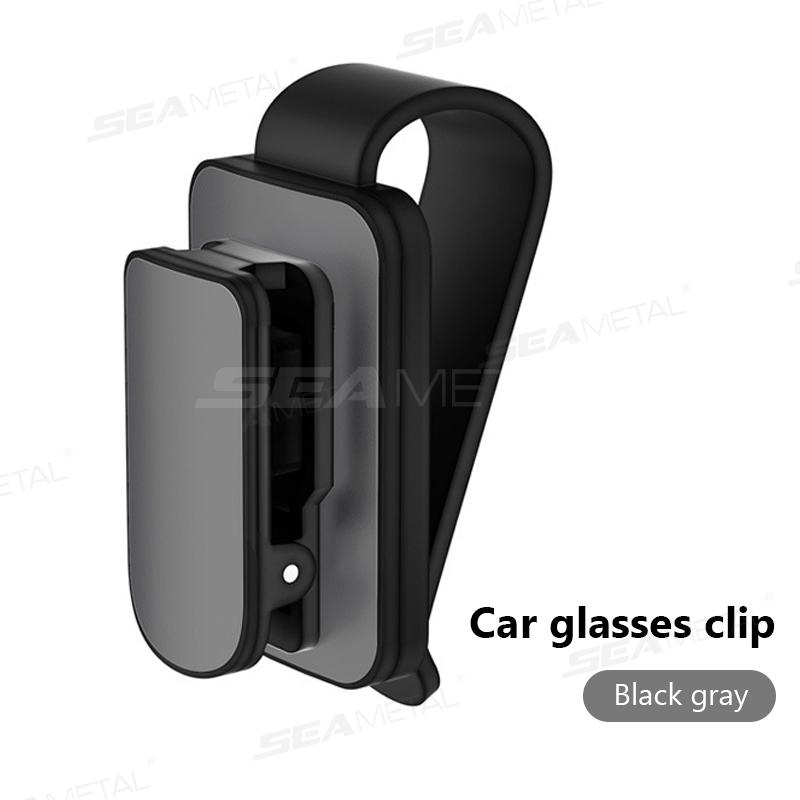 SEAMETAL Car Sun Visor Glasses Clip Metal Eyeglasses Holder Auto Sun Visor Hanger Clips Interior Sunshade Plate Glasses Holder