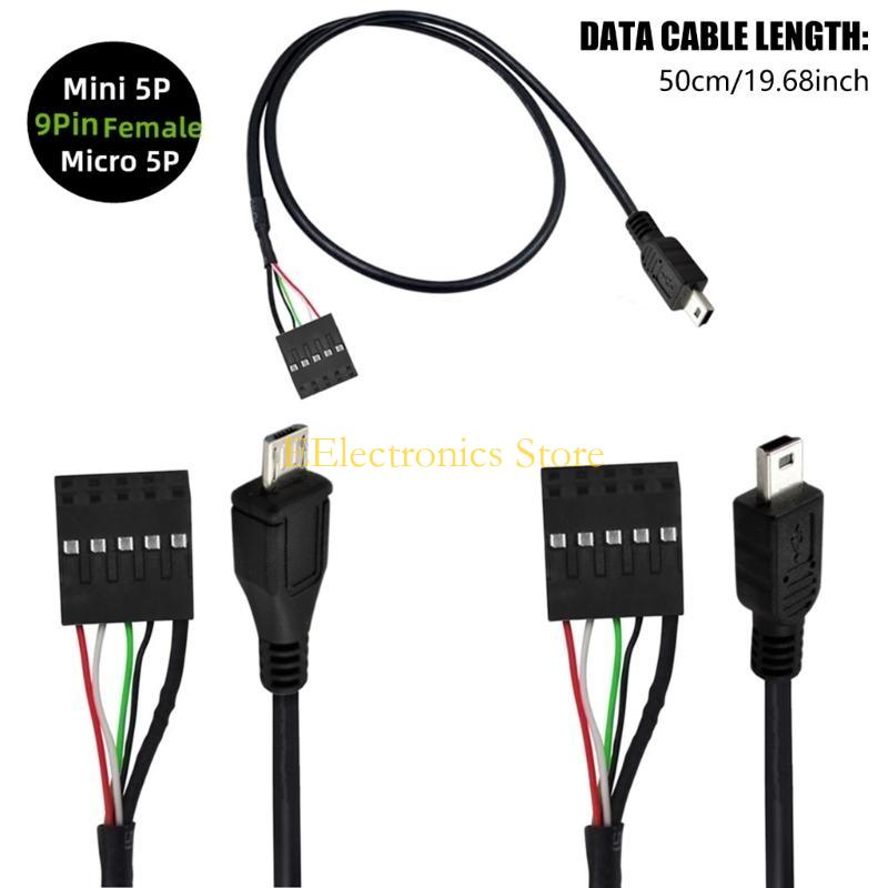 B03C 50cm USB 2.0 Mini 5Pin Male to 9Pin Female Header Cable Motherboard Header