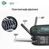 SATA Folding Hex Wrench & Screwdriver Set (3/4/5/6/8mm) Multifunctional Tool