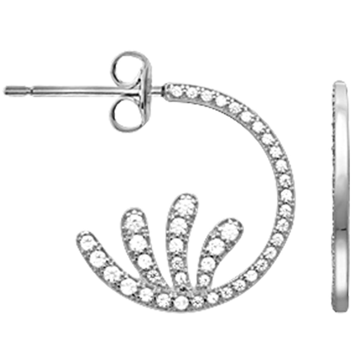 

Altesse [Q8901] - Créoles argent Sissi blanc argenté (rhodié) - 20 mm