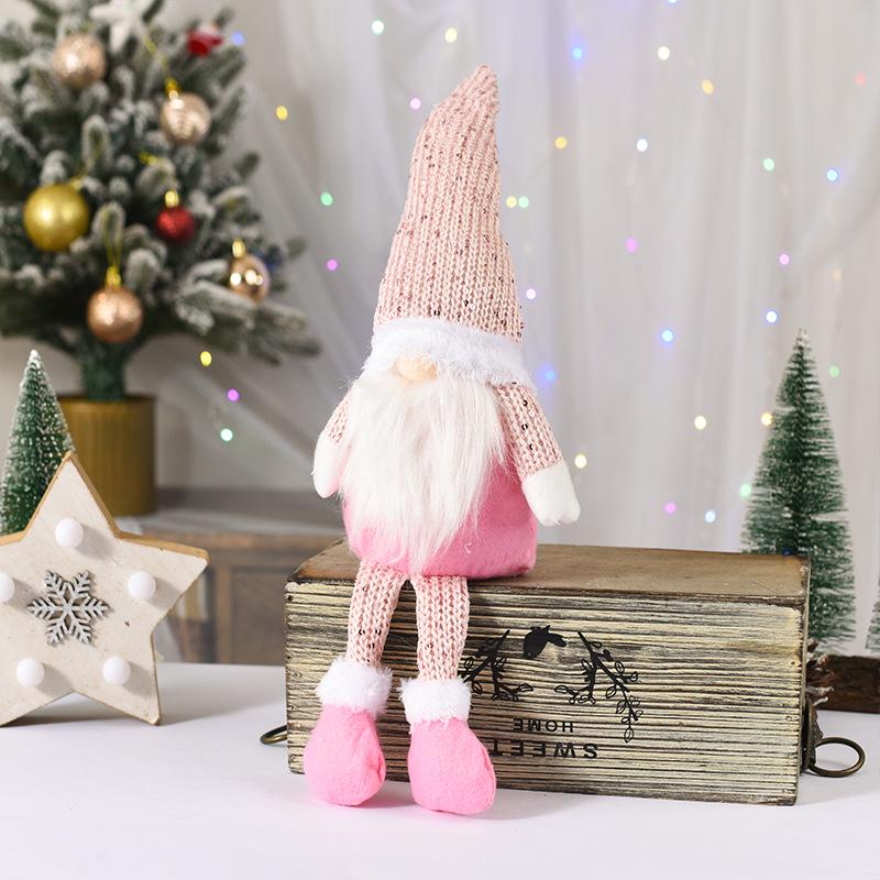 Nordic Style No-Face Christmas Old Man Dolls for Window Display and Decor