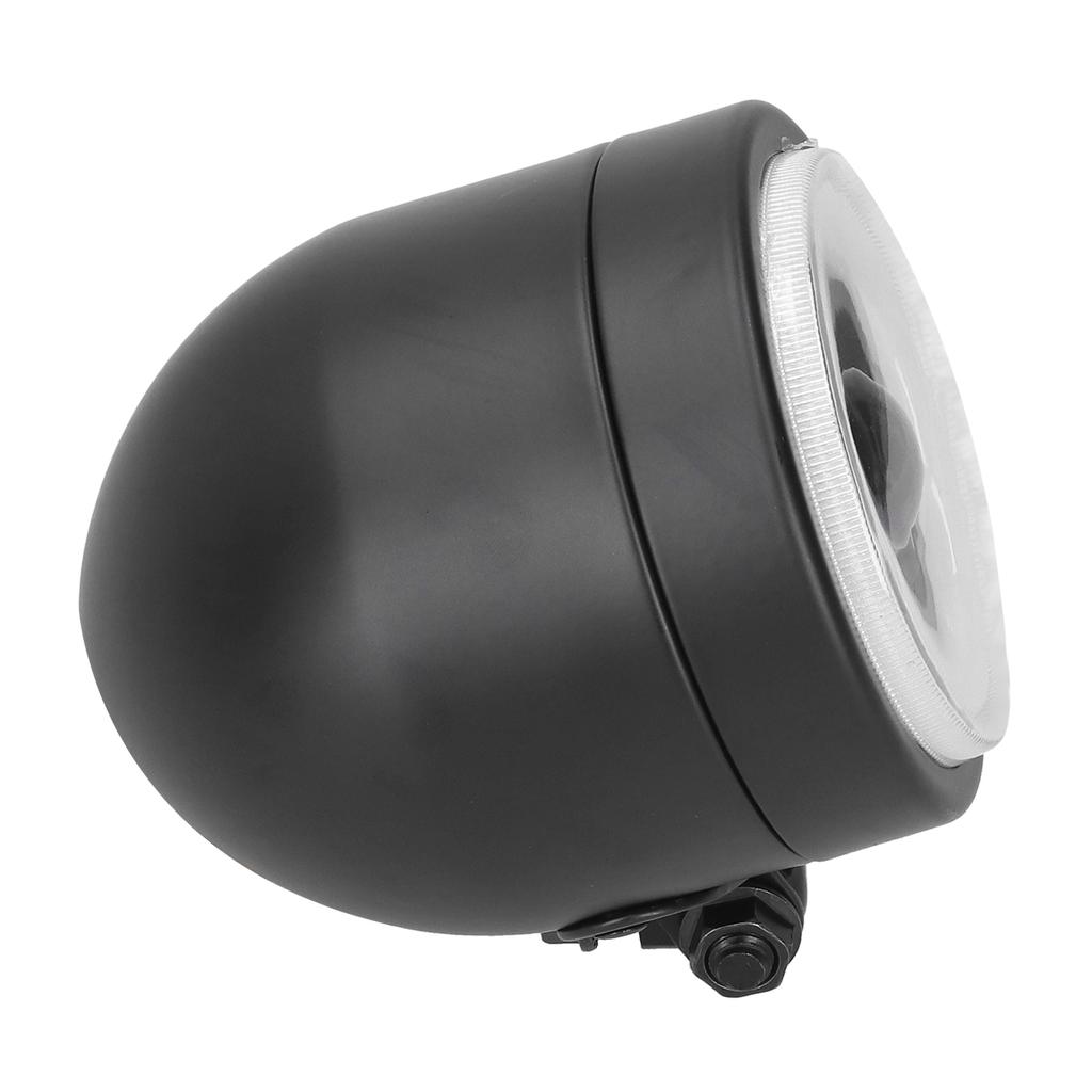 LED Headlight Vintage Round Front Lamp Fit for Motorcycle Cruiser Choppers Bobber (White Yellow Light )
