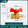 Adjustable Copper Ball Valve for Water Pipes, 2 to 6-Minute Flow Control, 4-Point Threaded Tap