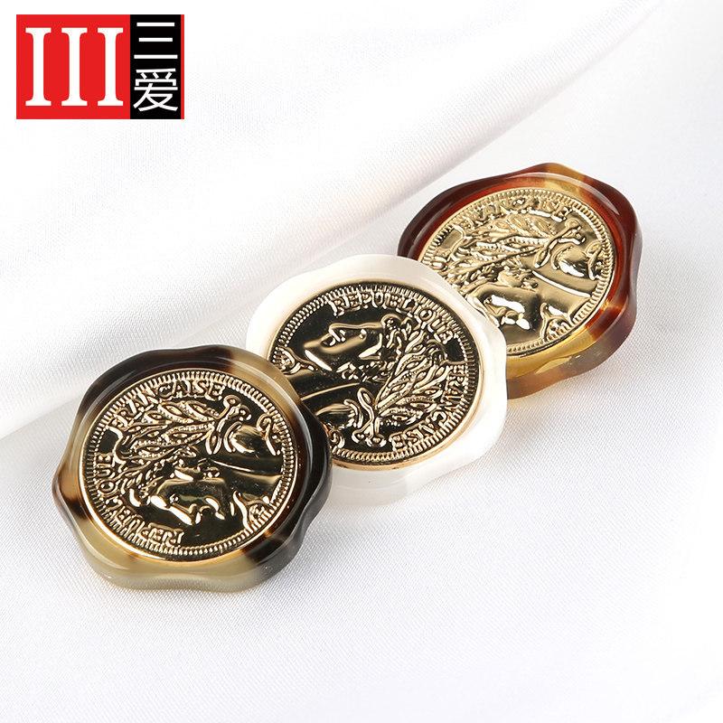 Versatile Metal Coat Buttons Men'S And Women'S Tops Fashion Buttons Trench Coat Jacket Decorative Buttons Special-Shaped Clothes Accessories