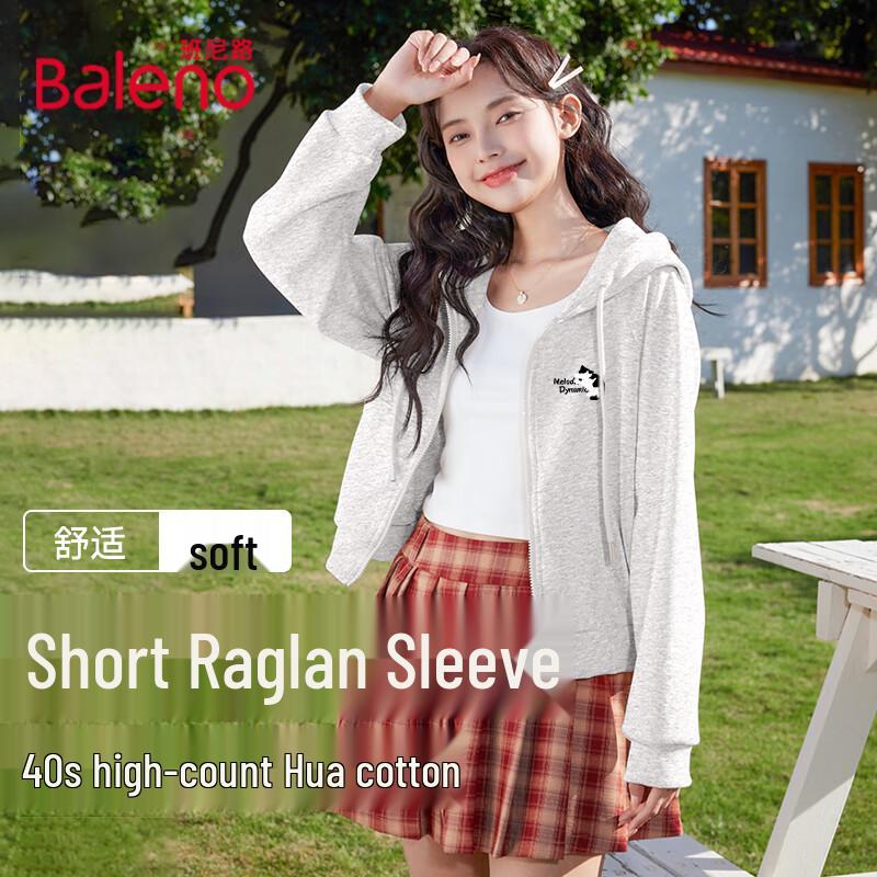 

Baleno Women s Raglan Sleeve Zip-up Hoodie L