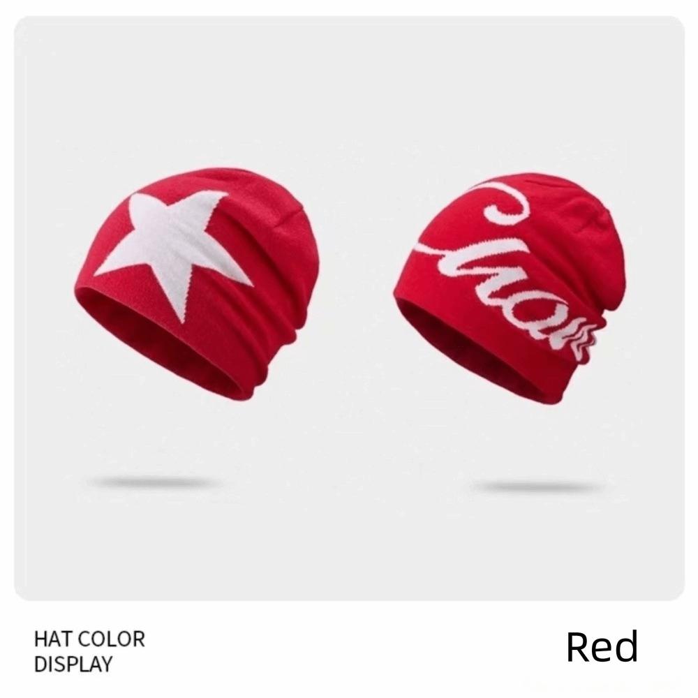 Fashion Letter Knitting Cap Hat Fiber Y2k Jacquard Knitted Hat Keep warm Cold Cap Outdoor