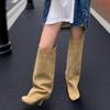 Fashion Eilyken Big Size 44 Street Punk Style Round Toe Women Knee-High Boots Sexy Thin Heels Shoes Winter Female Modern Long Booties