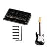 Metal Fixed Hardtail Saddle Bridge with Wrench&Screws Top Load Guitar Tailpiece