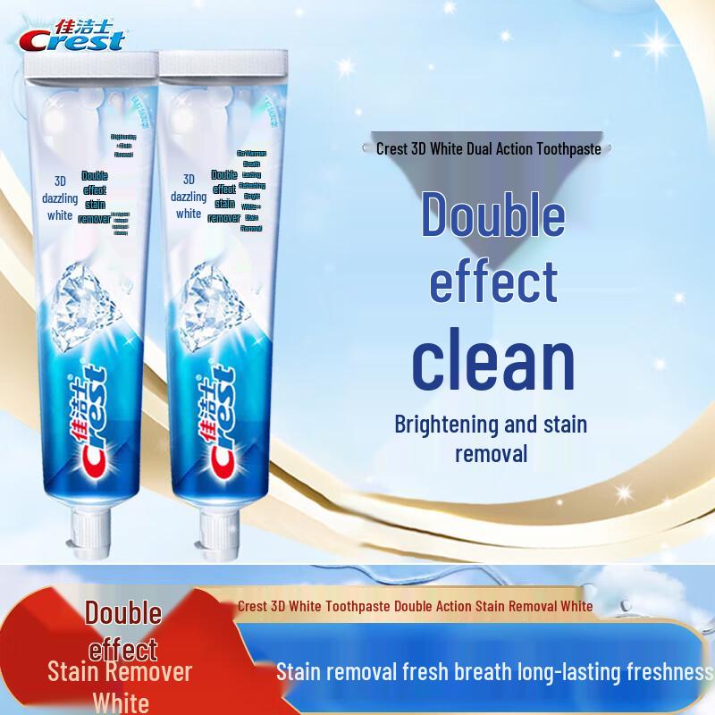 Crest 3D White Dual Effect & Jasmine Tea Fresh Toothpaste Bundle
