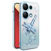 For Xiaomi Redmi Note 13 Pro 4G/Poco M6 Pro 4G Case Dragonfly Kickstand TPU Flowers Glitter Phone Cover