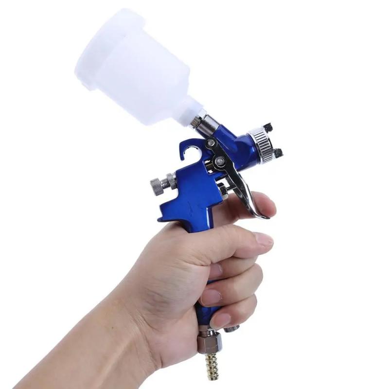 Professional Mini Air Paint Spray Gun Airbrush, 100ml Capacity, H-2000 Miniature Airbrush, Screw Inlet 1/4", 0.8mm/1.0mm Nozzle