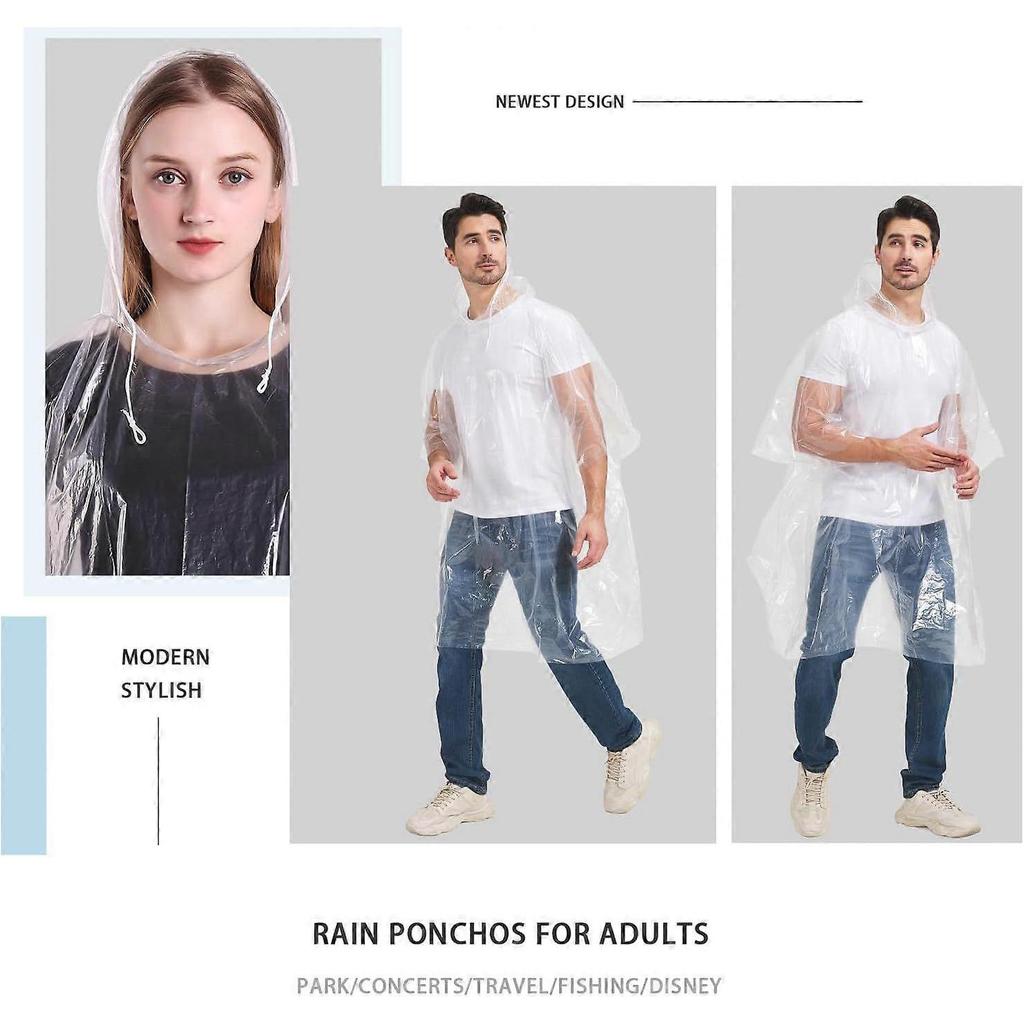 2025 Latest Model Disposable Rain Ponchos 6 Pack for Adults/Family Set-50%