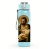 1PC Saint Joseph Infant Portrait 750ml Color Plastic Sports Water Bottle Leakproof Flip Straw Lid For Sports Office Home Use