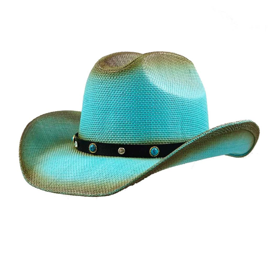 2026 New Summer Cowboy Straw Hat Double Concave Top 10cm Brim Men's and Women's Western Cowboy Hat Sun Protection  Sombrero Homb
