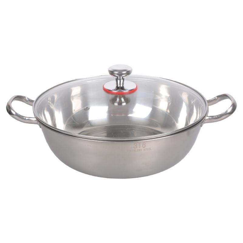 

Heavy Duty 316 Soup Pot Feature Double Handles Cover Thickened Construction Ideal For Soups Stews Hot Pot Meals 1