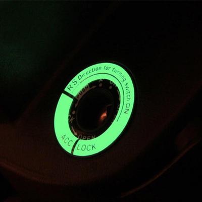 Car Glow Key Ring Hole Sticker Lumunous Ignition Switch Cover Motorcycle