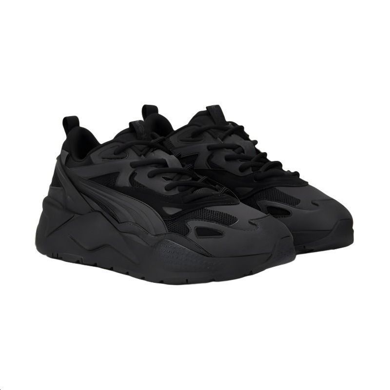 Puma Rs-X Fabric Synthetic Leather Casual Comfortable Low-Top Lifestyle Sneakers Unisex Sneakers Black Gray 390776-36
