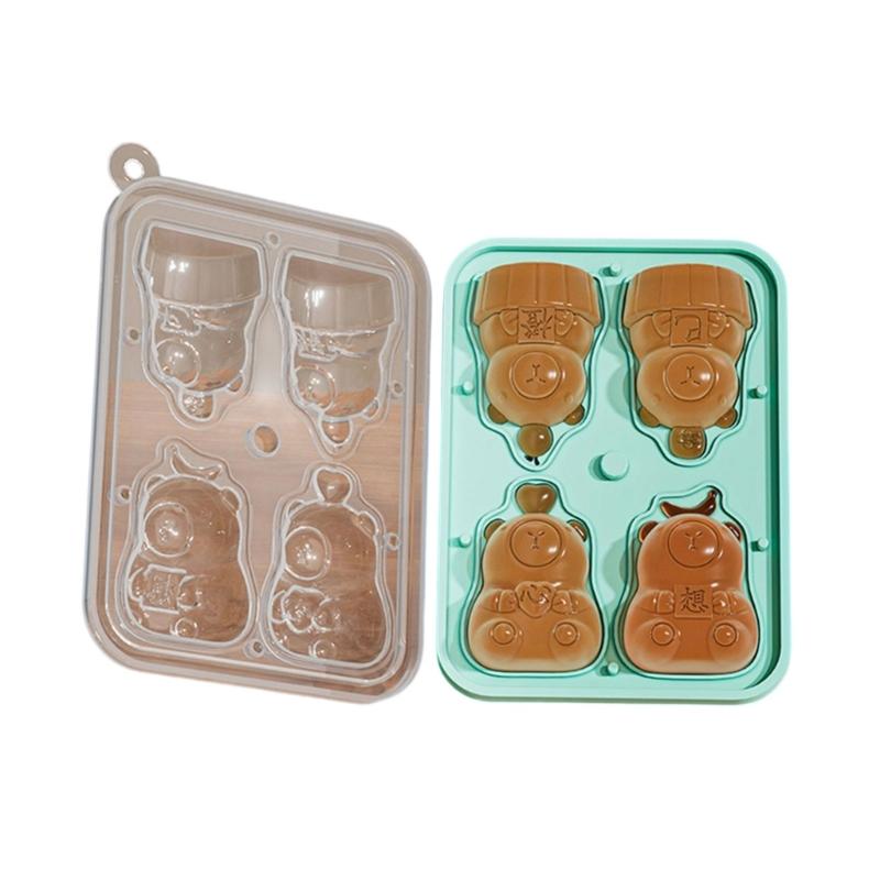 3D Capybara Shape Ice Mold Plastic Ice Cubes Making Mould for Creative Drink and Parties Popsicles Making Tool
