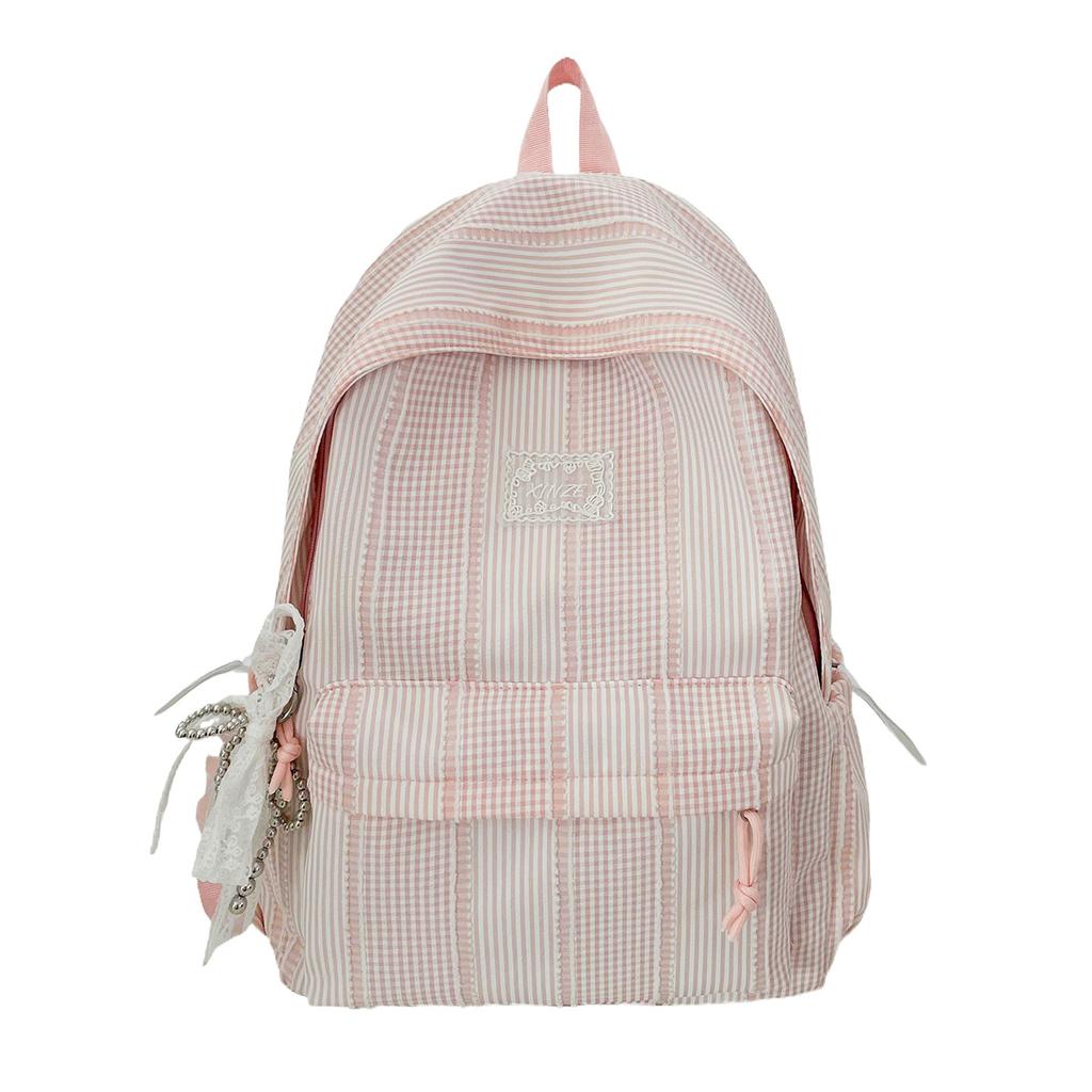 Schoolbag Japanese INS striped backpack 1011 spring/summer new campus high-aesthetic student backpack for women, lightweight small backpack