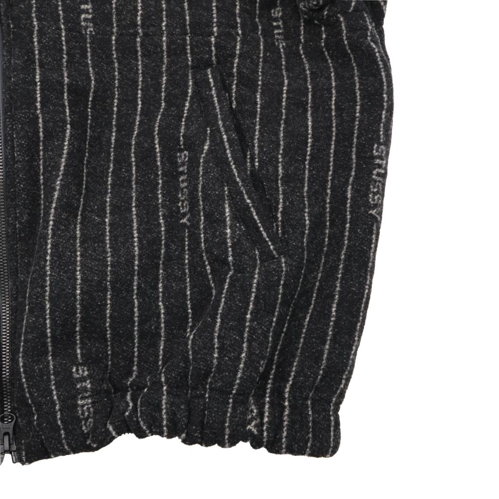 Stussy Nike Striped Wool Jacket Black