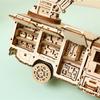 3D Wooden Fire Truck Jigsaw Puzzle Toy for Kids - Educational, Handmade Ornament, Exquisite Board Decoration