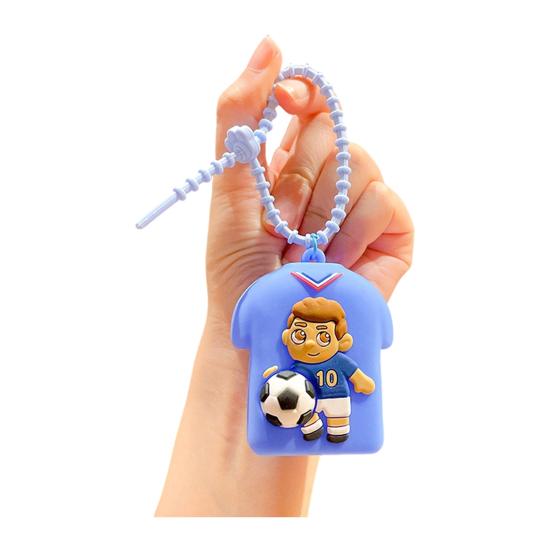 1/4Pcs Football Jersey Squeeze Toy, Stress Relief Soccer T-shirt Toy, Football Themed Backpack Charm Decor Keychain Pendant, Souvenir Gifts for