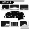 Dash Cover - Car Center Console Sun Shade Protect Carpet - for Nissan Juke 2011-2017 - Polyester Black with Sticker - 1 Set