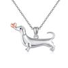 Nuovi Accessori Collana Dachshund Bicolore Carino Amore Moda Donna Creativo Ciondolo Piccolo Animale