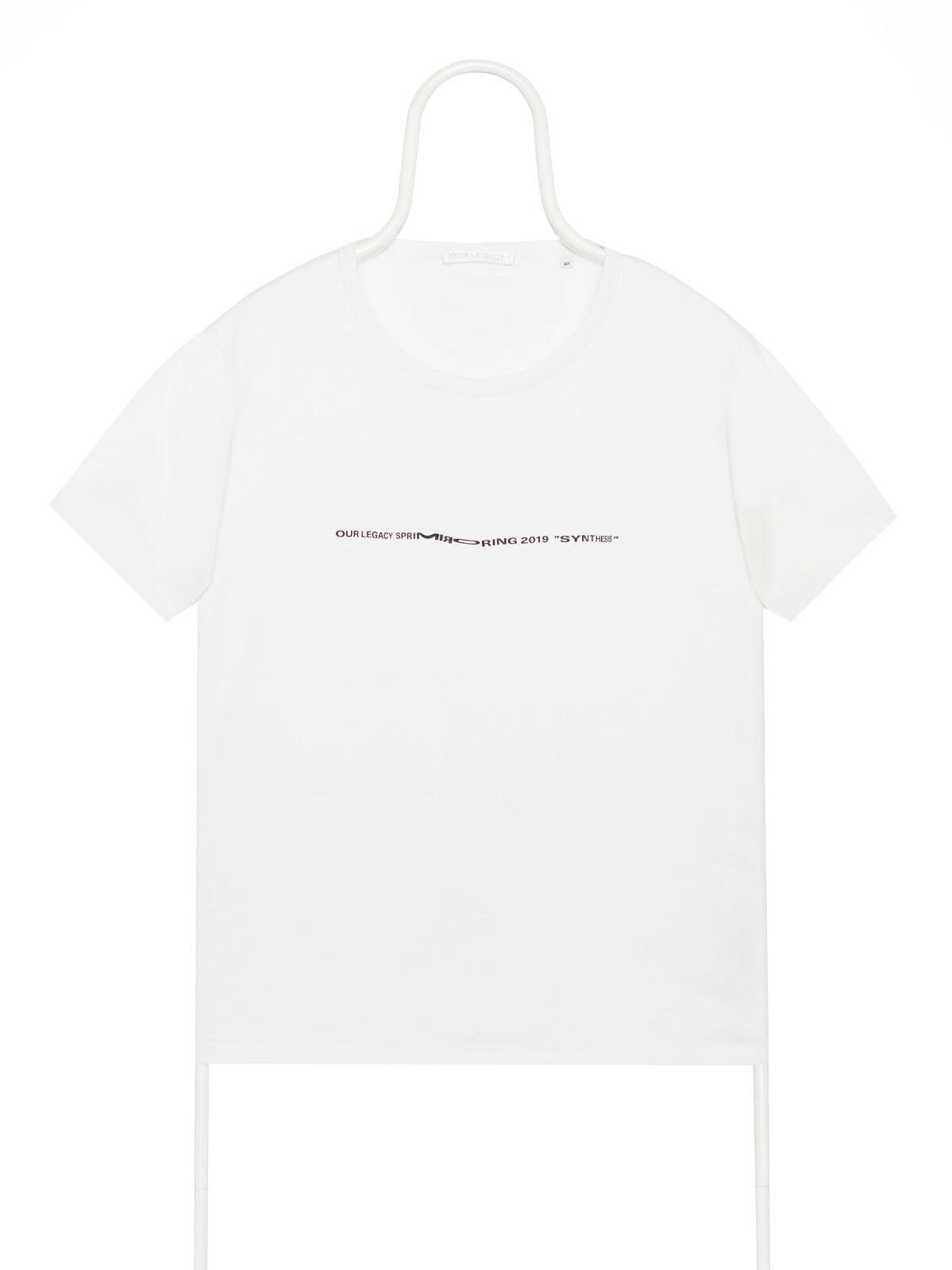 Our Legacy White Logo Print Clean Jersey t-shirt 3XL