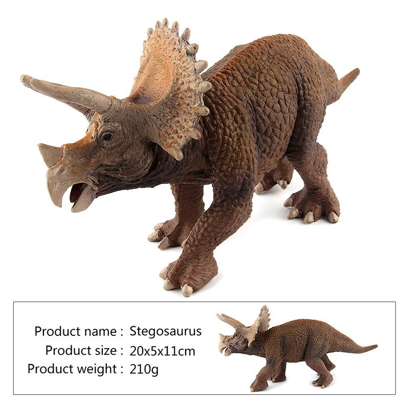 English Picture Details Dinosaur World Figure Doll Model Toy Triceratops Broken Mouth Dragon Ornament