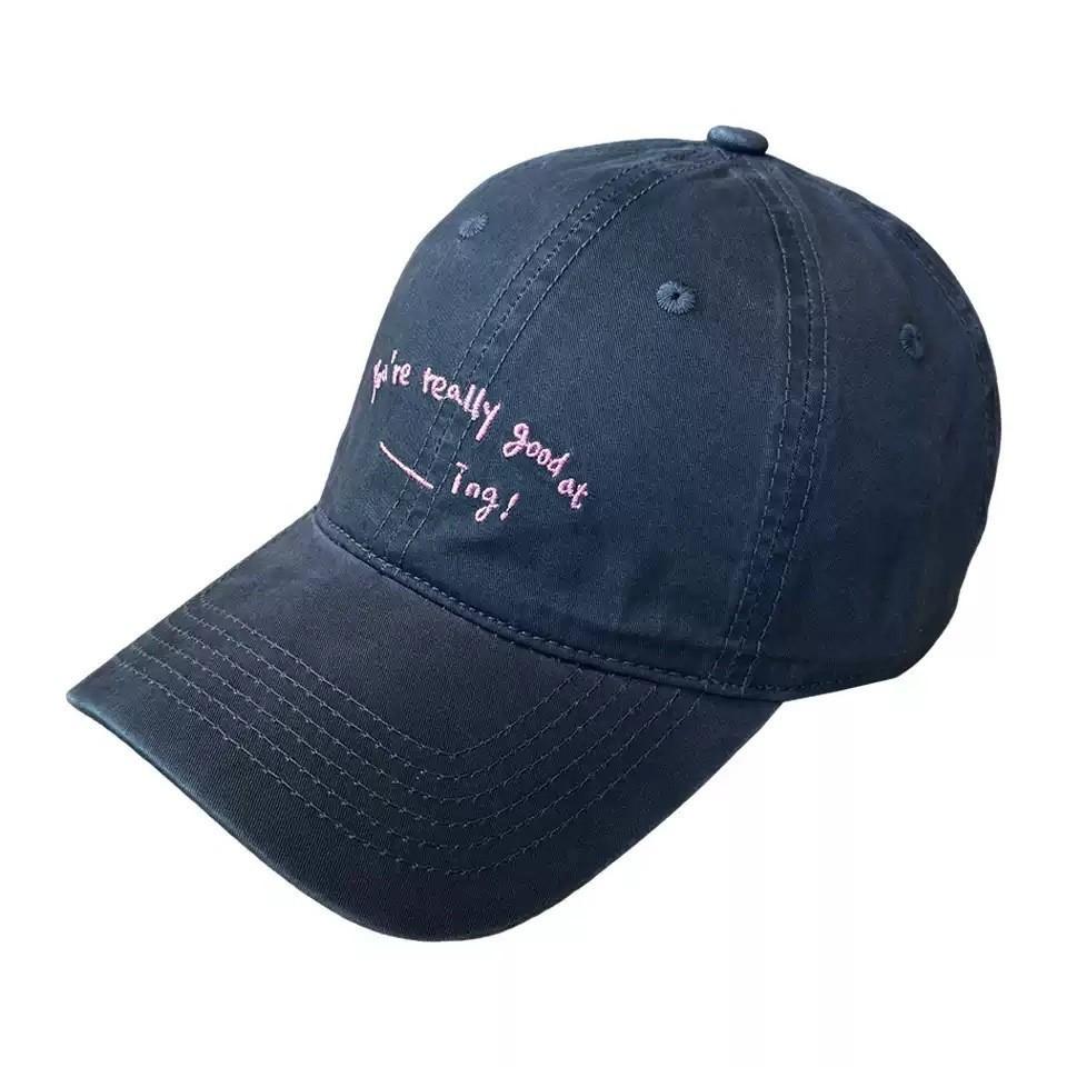 Fashion Hat retro washed Korean version TH letter embroidered baseball hat, thin and age-reducing face, small sunshade cap woman