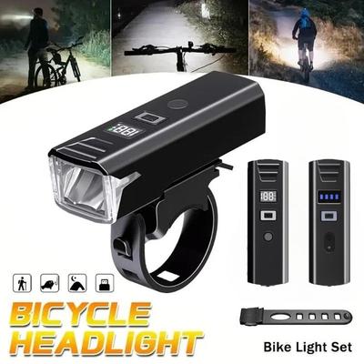 Mocna lampka przednia rowerowa indukcyjna z wyświetlaczem mocy, ładowana przez USB, lampka przednia rowerowa MTB dla bezpieczeństwa podczas nocnej jazdy na rowerze w plenerze