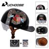 Uchoose Baseballová čepice Helma Motocykl Vintage Retro Helmy Summer Open Face Scooter Cruiser Chopper Gangster DS Muži Ženy Kid