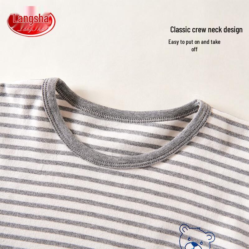 LANGSHA Boys' Antibacterial Cotton Thermal Underwear Set
