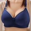New smooth gathering bra without magnetic or steel ring, three row buckle, side folding accessory breast, middle-aged and elderly underwear