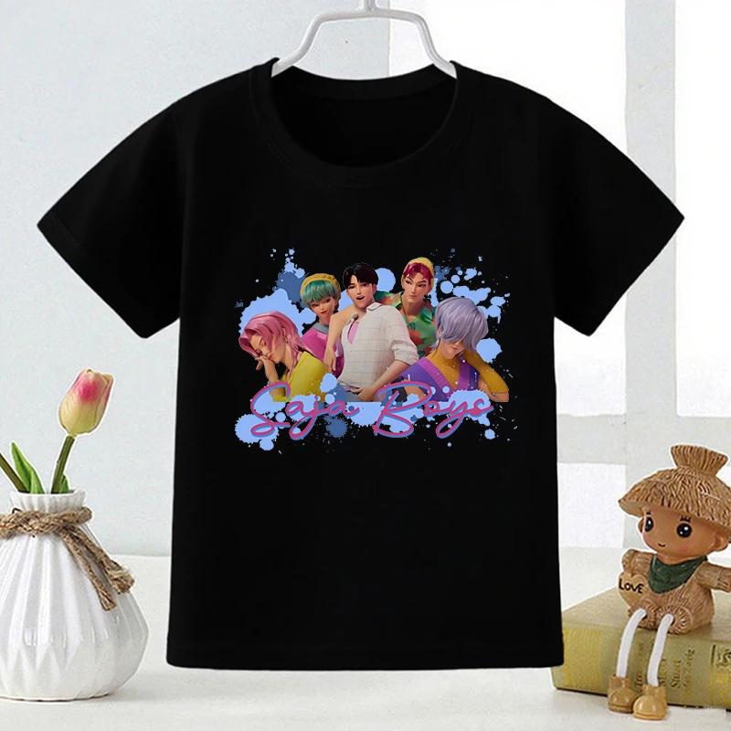 Kpop Devil Hunter Saja Jongens Gedrukt Mode Kinder T-shirt Meisjes Zomer Top Kinder Korte Mouw T-shirt