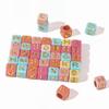 100pcs Round Square English Letter Beads DIY Bracelet Necklace Jewelry Accessory Acrylic Loose Bead String Black White Crafts