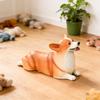 Realistic Corgi Puppy Heart Model: Cute Animal Toy & Desktop Ornament