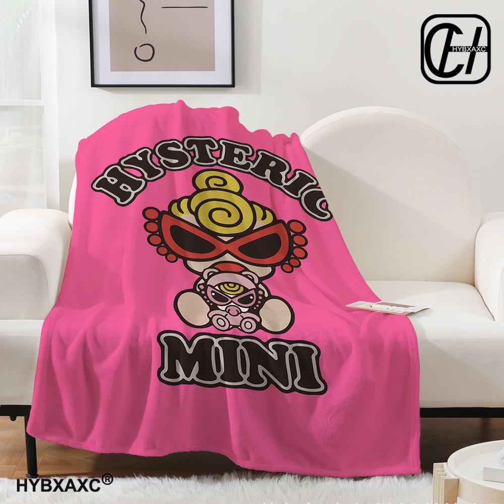 Fashion H-Hysteric Mini Blanket Aesthetic Art Flannel Blanket Portable Home Travel Camping Sofa Picnic Flannel Blanket