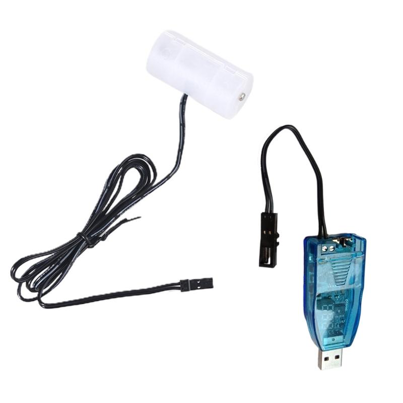 Universal 1m USB to 1.5V 3V 4.5V 6V 12V 24V LR14 C Size Dummy Battery Power Cable for Radio LED Light Fan Toy and more