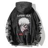 Gojo Satoru Printed Hoodie Manga Jujutsu Kaisen Sweatshirts Men Women Clothing Long Sleeve Streetwear Washed Cotton Pullover