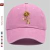Pc Pcs for Mens  Womens Adjustable Snapback Trucker Hat  Golden Rose Print Baseball Cap Vintage Washed Lightweight Suitab