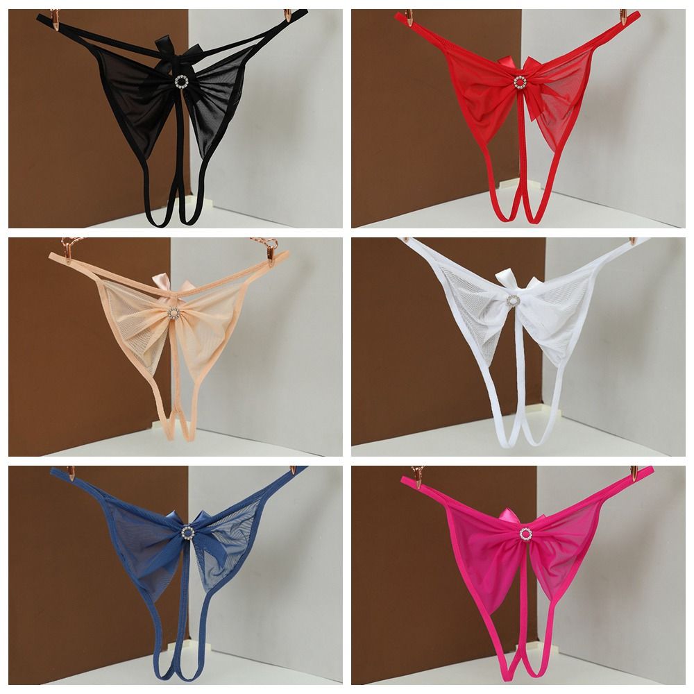 Open Crotch Thongs Mesh Womens Briefs Hollow Sexy Thongs for Women Naughty Sex  For Women