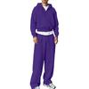 Ensemble Sweat à Capuche zippé et Pantalon de Jogging assortis pour Tenue Casual d'Hiver
