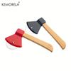Stainless Steel Pizza Cutter with Wooden Handle Ax Knife Type Pastry Roller Single Wheel Scissor Design Kitchen Tool