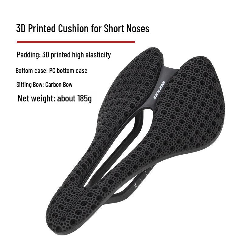GUB 1170 Ultra-light Carbon Fiber Short Nose Bike Saddle with Bow Print One Size