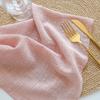4PCS Pure Cotton Napkins Ins Style French Lock Edge Napkins Party Western Table Towels Decoration Fabric (Without Hemp Rope)
