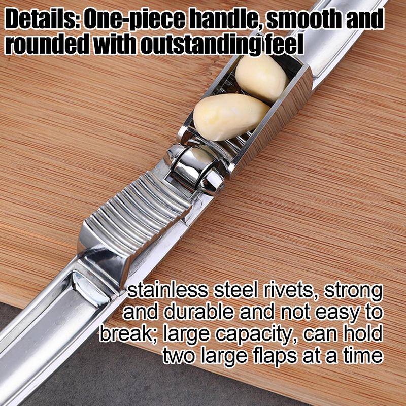 Garlic Mincer Tool Stainless Steel Kitchen Crusher Manual Garlic Squeeze Tool For Home Dormitory Hotel Apartment Rental Bakeries