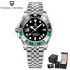 PAGANI DESIGN 40MM Black gray dual tone GMT Mechanical watch Sapphire Ceramic Bezel Automatic Stainless Steel Waterproof Watches
